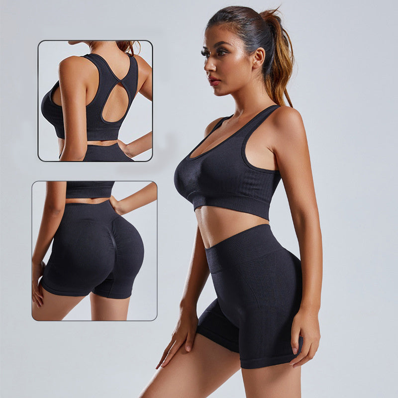 2pcs Women's Vest And Seamless Shorts