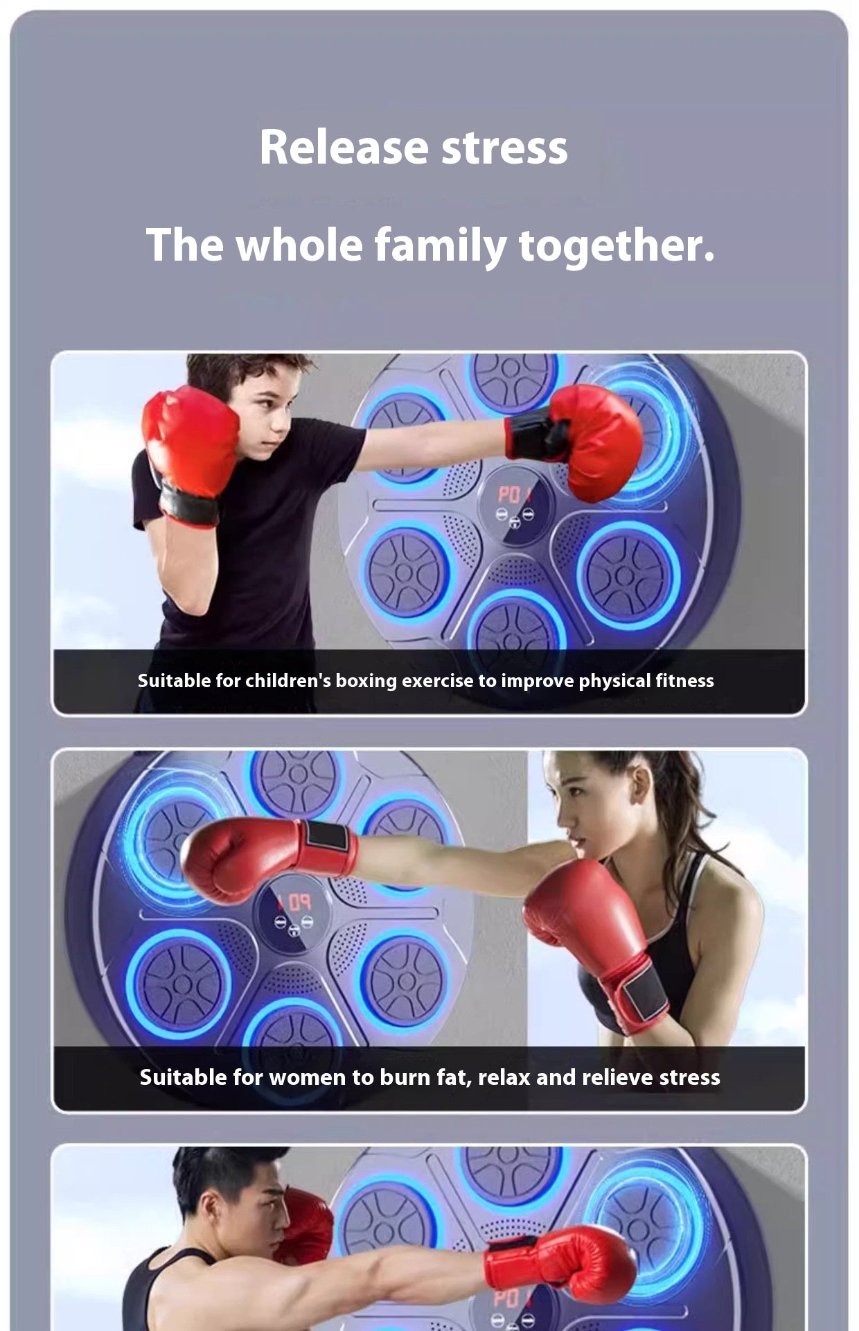 Household Music Boxing Machine With RGB Light