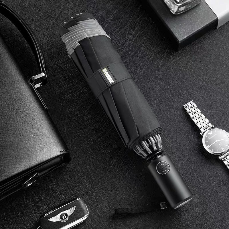 LED Flashlight Lighting Sunshine Folding Umbrella