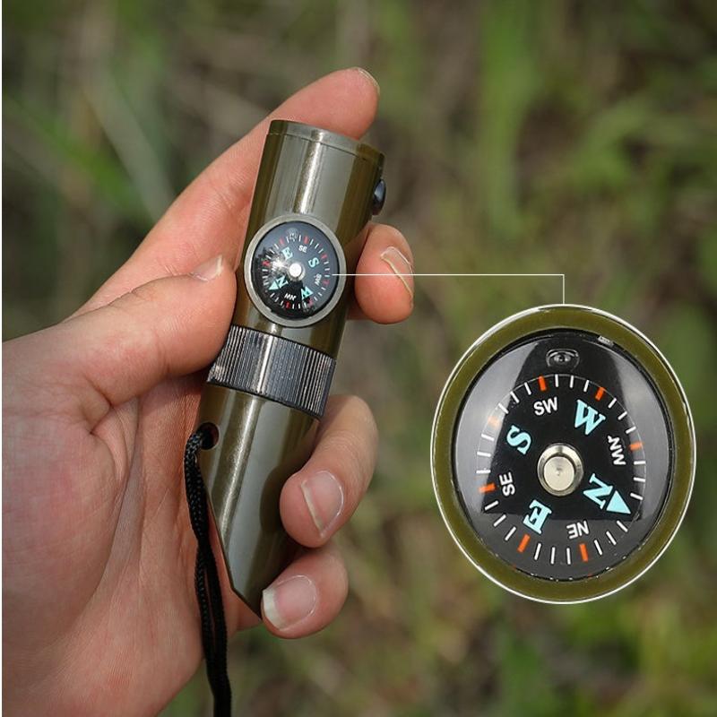 Outdoor Seven-in-one Multifunctional Survival Whistle