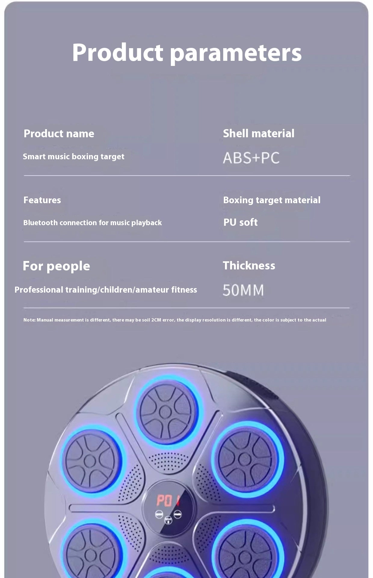 Household Music Boxing Machine With RGB Light